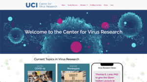 Center for Virus Research Homepage Screen Capture